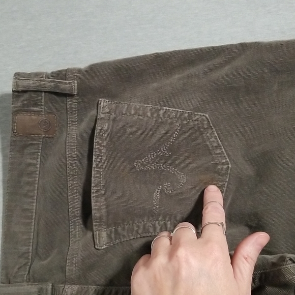 AG The Angel Boot Cut Corduroy Pants Olive - Picture 16 of 16